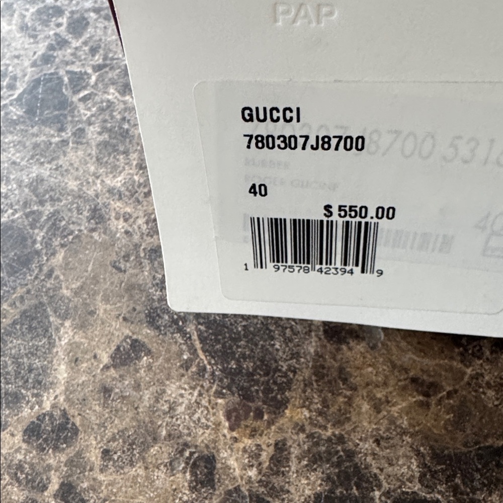 Gucci pvc rubber sandals logo flats slides lavender purple sz 40 - Picture 7 of 9